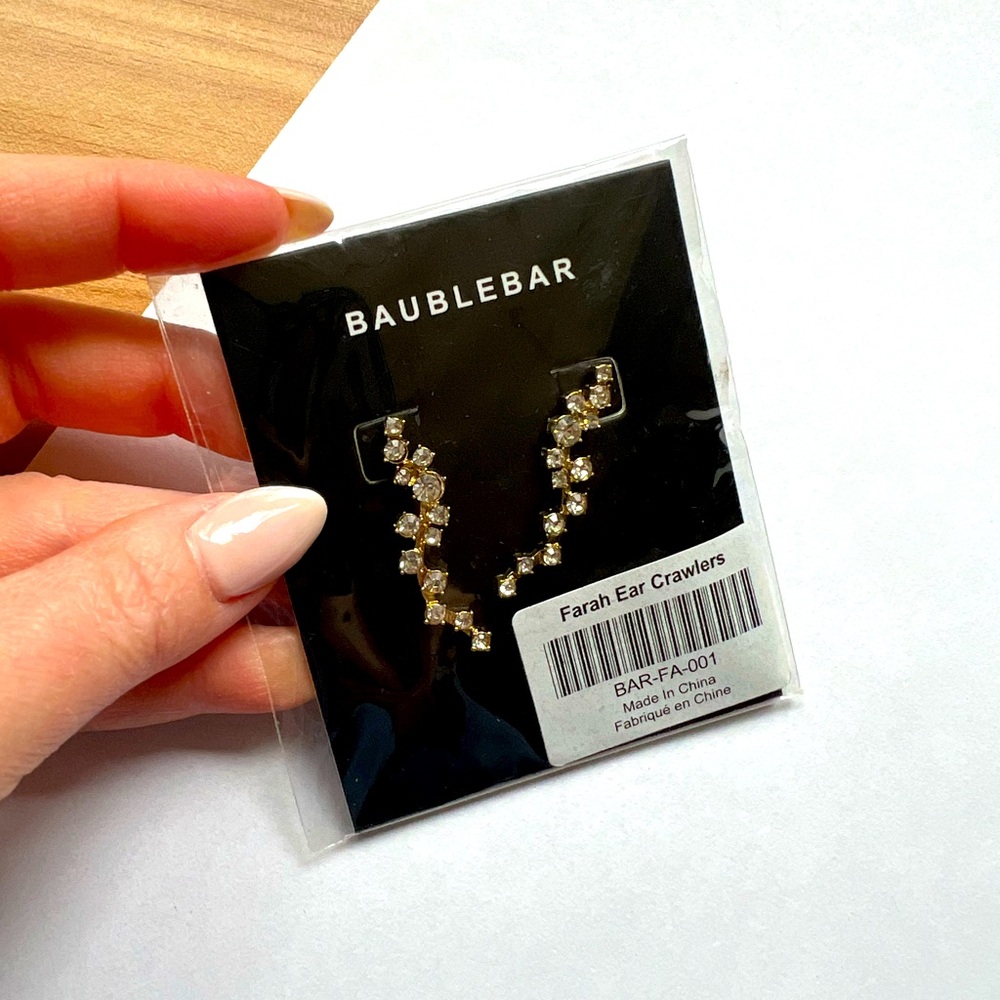 BaubleBar Farah Crystal Ear Crawlers - New With Tags!! ✨✨✨
